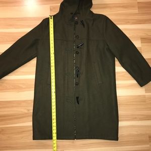 Route 66 Hooded WOOL Parka - Olive Green XL